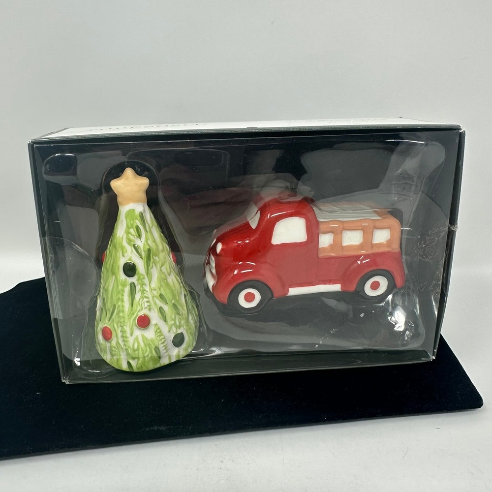 Threshold Salt and Pepper Shaker Set Unisex OS Red Truck Christmas Tree Holiday